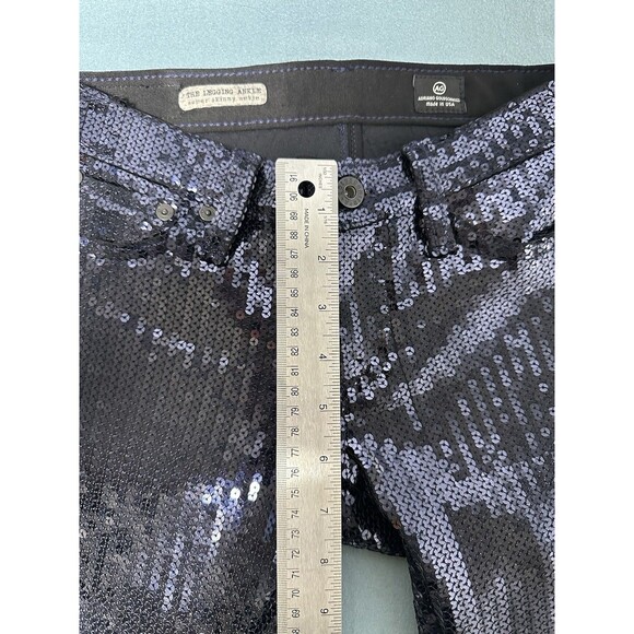 AG Adriano Goldschmied Navy Sequin Ankle Leggings Pants Jeans Size 25 - Picture 4 of 11